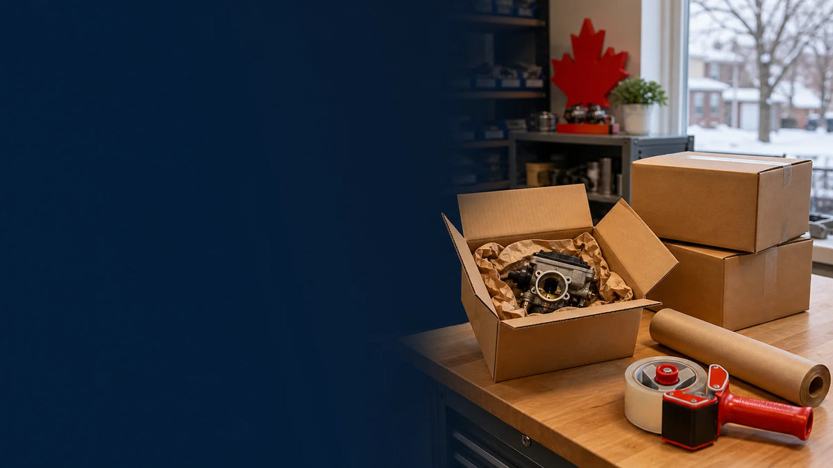 Replacement parts prepared in Ontario for shipping across Canada